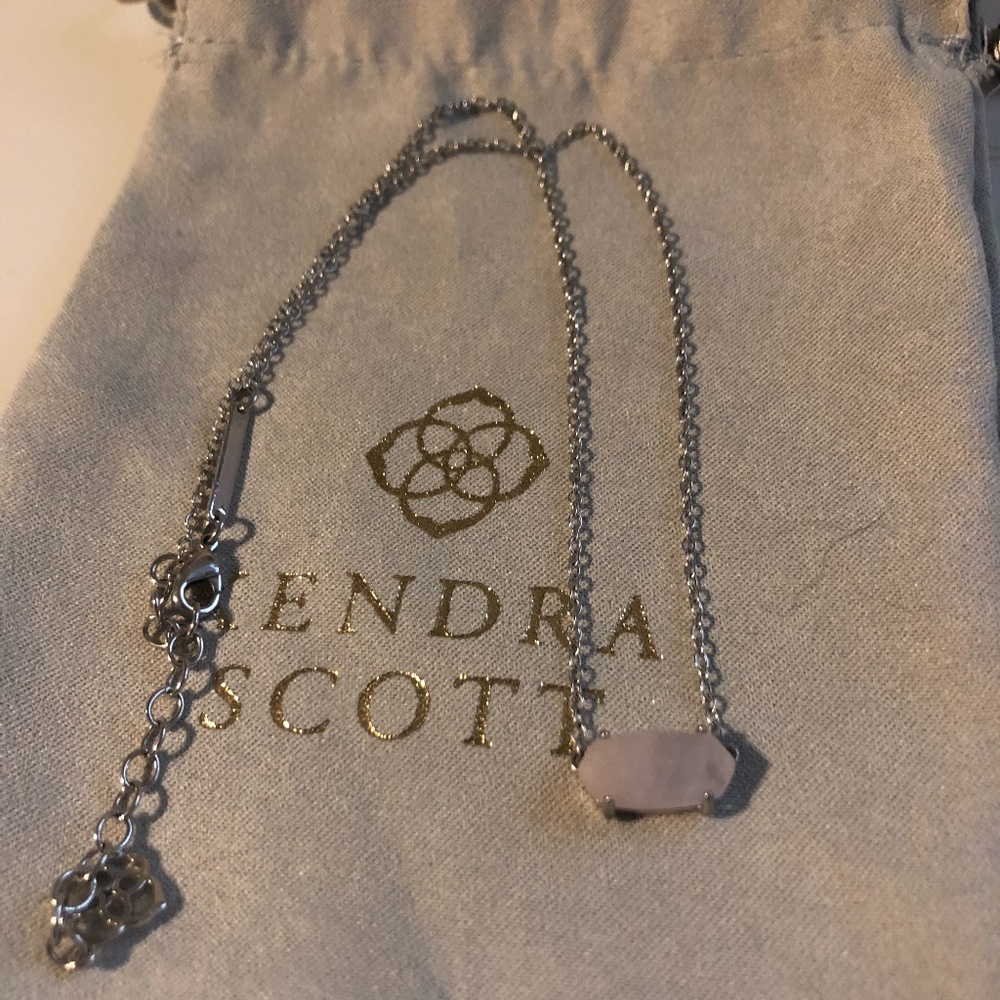 Ever Rose Quartz and Silver - Kendra Scott Necklac